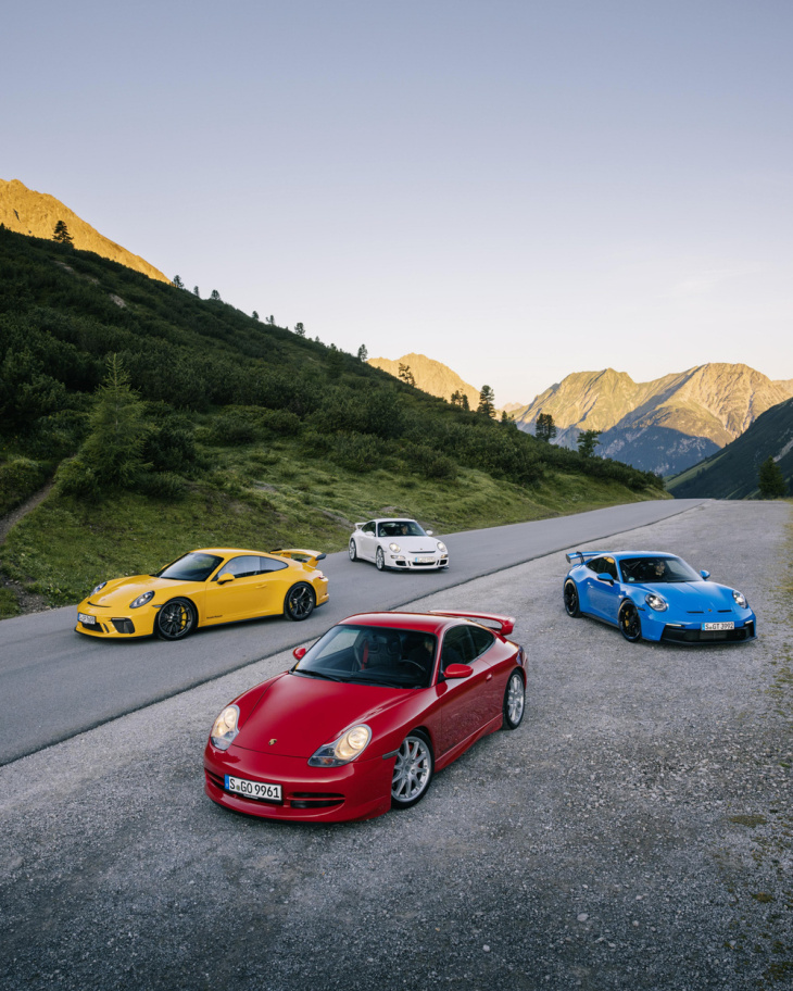 vier generationen porsche 911 gt3