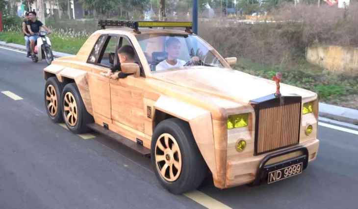 talentierter schreiner baut einen mini-rolls-royce aus holz für seinen sohn in 120 tagen