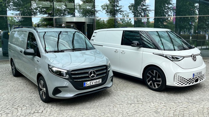 mercedes evito vs. vw id.buzz cargo: welcher transporter hat die nase vorn?