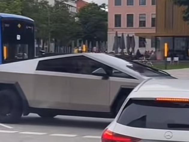 teslas cybertruck rollt durch münchen – trotz fehlender eu-straßenzulassung