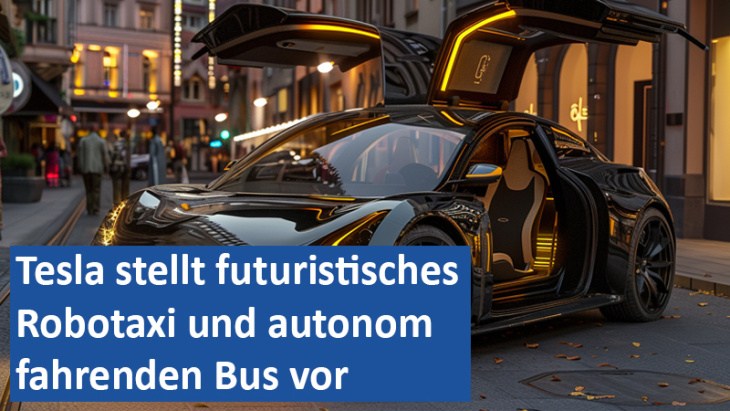 tesla stellt futuristisches robotaxi und autonom fahrenden bus vor